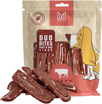 Mersjo Duo Smak – Hondenkoekje - Stek Wołowy - Dorszem - 300g