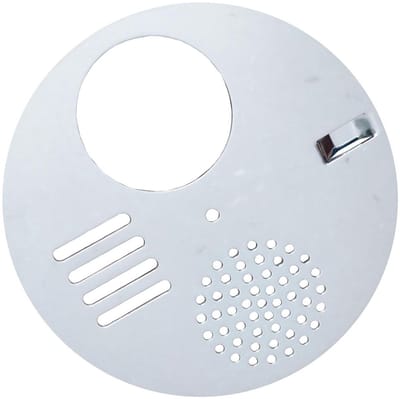 Bijenkorf Ingangsschijf - Deur Bijennest - Imkeren Bijenkast - Diefstalwerend Ventilatie - 12.5 cm Diameter - Zilverkleurig