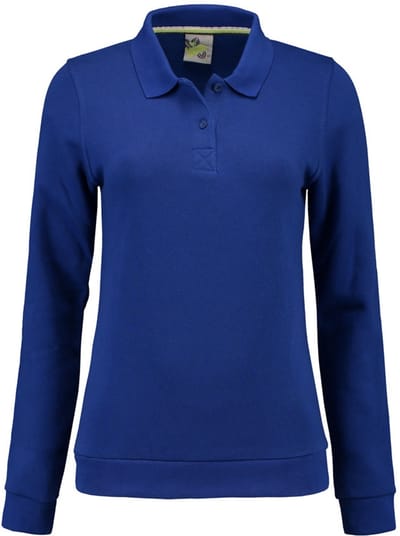 Lemon & Soda polosweater voor dames in de kleur royal blue in de maat S.