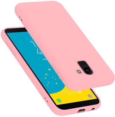 Cadorabo Hoesje geschikt voor Samsung Galaxy J6 2018 in LIQUID ROZE - Beschermhoes gemaakt van flexibel TPU silicone Case Cover