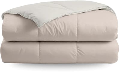 Zelesta Deluxe Duo Percale Katoen Zomerdekbed - Zijde & Crème 160x220cm