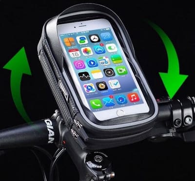 PRO Stuurtas 360° Draaibaar Telefoonhouder fiets Waterdicht - Fietstas universeel tot 6 inch Gsm - Mtb/Ebike/Racefiets