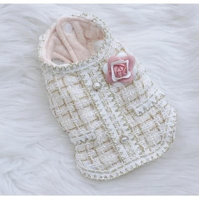 Gekleurde Geurige Korte Vestjas voor Honden, Puppyjas met Vrije Armen, Warm Fleece, Winter S gray