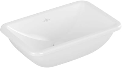 Villeroy & Boch Loop&Friends - Inbouw wastafel, 54x34 cm, met overloop, CeramicPlus, alpine wit 4A5700R1