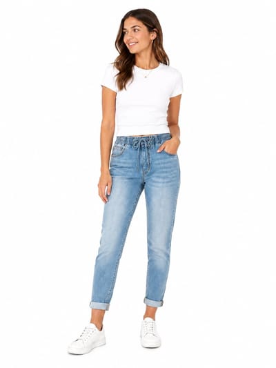 Klassieke Dames Denim Spijkerbroek / Jeans | Hoge Taille / Straight - 42