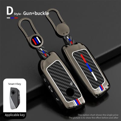Étui de protection en alliage de zinc pour clé de voiture Sac à clé Pour Bmw X1 U11 X7 G07 Xm G09 I7 Série 7 G70 Lci Ix I20 U06 G81 M3 Accessoires Auto gray