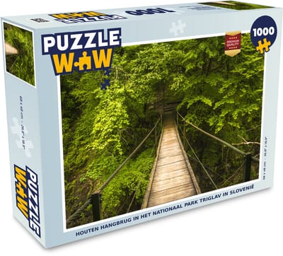 Puzzel Houten hangbrug in het Nationaal Park Triglav in Slovenië - Legpuzzel - Puzzel 1000 stukjes volwassenen
