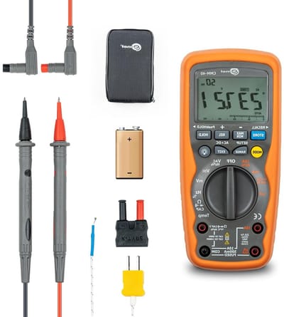 SONEL Digitale industriële multimeter, elektrische tester, capaciteit/AC/DC-stroom/spanning AC/DC/Low Z/werkcyclus/weerstand/PEAK/frequentie/REL-functie (CMM-40)