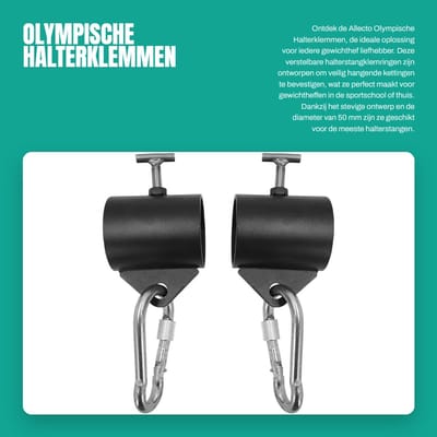 Dailygoods- Halterklemmen Verstelbaar - Olympische Halterstangklemmen - Bevestigen van Gewichthefkettingen - Voor Deadlifts/Squats - Verbeteren van Spiercontractie - Gewichthefaccessoires