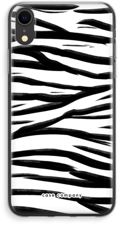 Case Company® - Hoesje geschikt voor iPhone XR hoesje - Zebra pattern - Soft Cover Telefoonhoesje - Bescherming aan alle Kanten en Schermrand
