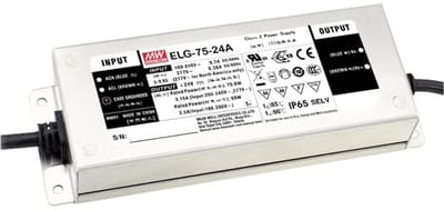 Mean Well - ELG-75-24A-3Y - LED-driver Constante spanning - Constante stroomsterkte 75.6 W 3.15 A 12 - 24 V/DC
