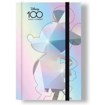 Disney 100 opal collection mickey - notitieboek a5 met rubberband 80 pagina's, gelinieerd