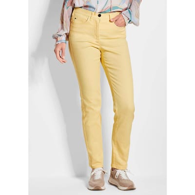 Smalle highstretch jeans LOUISA - geel - Gr. 27 van Goldner Fashion