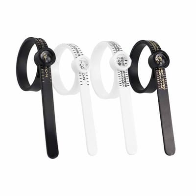 Dailygoods- Ringmaatset - Verstelbaar Vingermeetgereedschap - Dubbelschalige EU/UK Maten - Kunststof - Lichtgewicht - Duurzaam - Ringmaat