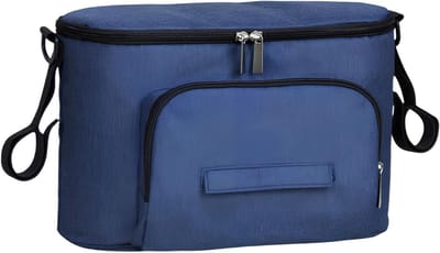Universele Multifunctionele Buggy Organizer, Waterdichte Opbergzak met Verstelbare Schouderbanden, Ideaal voor Luiers en Flessen, Blauw