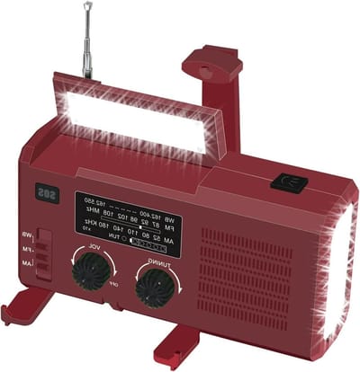 Draagbare Radio - Noodradio Digitale - Veilig Op Pad - Met Handslinger - 4000 mAh Batterij - Zwart