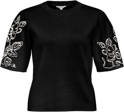 Object Gebreide top Geborduurd