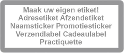 Adressticker - zilver - zilveren tekst - 250 stuks - 21x48mm - rechthoek - gepersonaliseerd - met eigen tekst