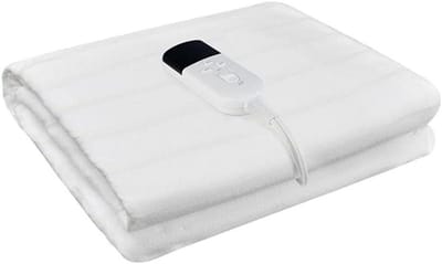 Elektrische deken - Verwarmde deken - Warmte en comfort - Machinewasbaar - 160 x 130 cm - Wit