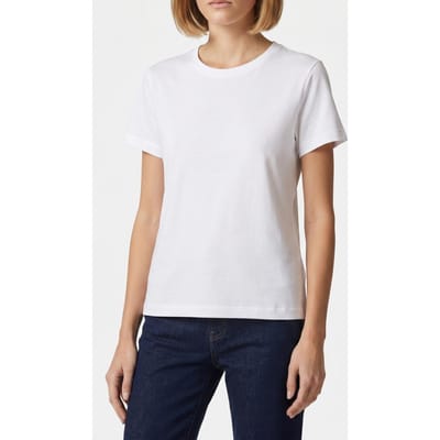Calvin Klein Ss Supima Fine Interlock Tee Brilliant White Taglia: XS | Maglie Sportivi Outlet | Donna | Bianco