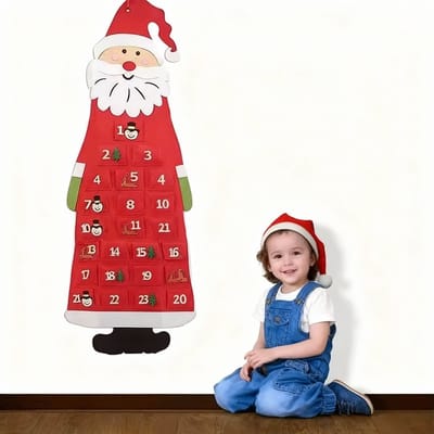 Kerstman Adventskalender - Vakjes - Ophangen - Kerst - December - Zelf Vullen