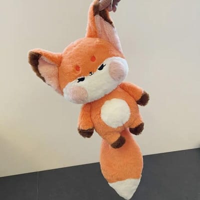 Nieuwe Kawaii Vos Knuffelpop met Grote Staart Schattig Dudu Vossenmeisje Creatief Kussen Pop Speelgoed Kerst Vriendin Verjaardagscadeau 60cm including tail oranje