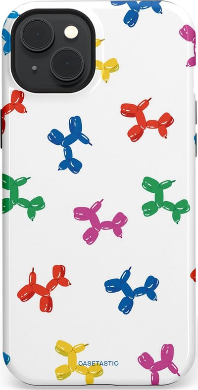 Casetastic Hoesje Geschikt voor Apple iPhone 15 Plus Magsafe - Stijlvolle Beschermende Duo-layer Case - Ballonnen hondje