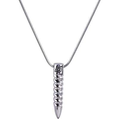 Nieuwe Anime Konoha Symbool Hokage Kakashi Uzumaki Boruto Ninja Cosplay Ketting S925 Zilveren Hanger Sieraden Ornamenten Accessoires necklace gray