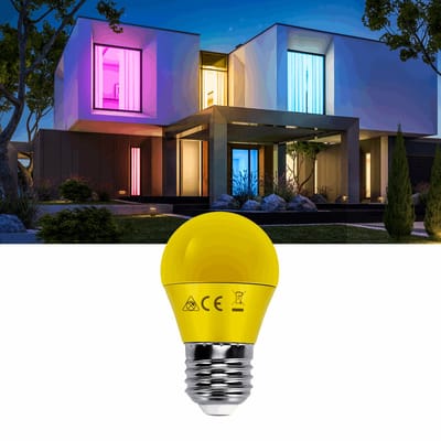 G45 kogellamp geel | E27 LED lamp 4W=30W gloeilamp | 230V