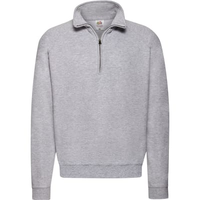 Fruit of the Loom Heren Klassiek Sweatshirt met Ritssluiting (Heide Grijs)