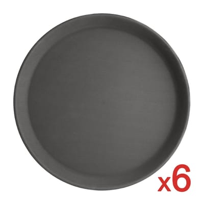 Bulk Koop 6 Olympia Kristallon Polypropyleen Ronde Antislipdienbladen - S658 - Horeca & Professioneel