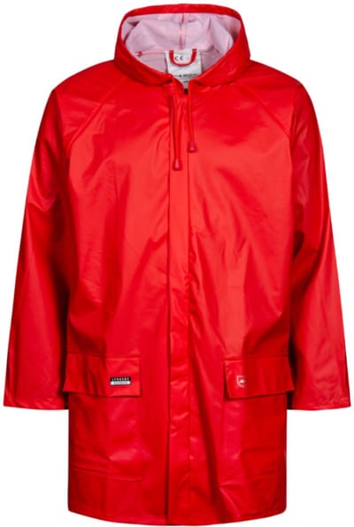 Rode regenjas van Lyngsøe Rainwear S