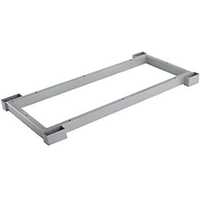 Schäfer Shop Genius Stalen sokkel TETRIS WOOD, teruggebracht, voor archiefrekken/kasten B 800 mm, blank aluminium