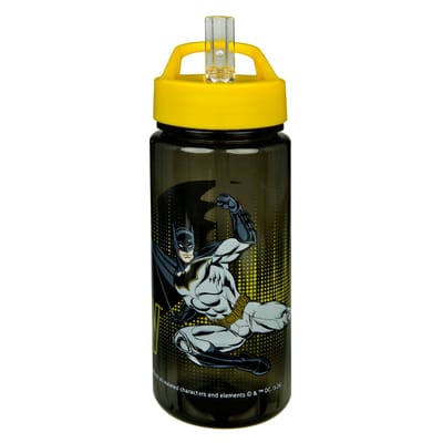 Undercover drinkfles Batman 500ml - kindvriendelijke rietjesbeker zwart.