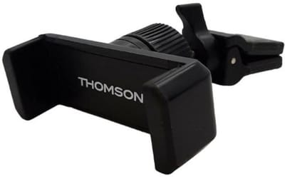THOMSON 360° draaibare telefoonhouder. Bevestiging aan het luchtrooster van het voertuig dankzij de stevige klem.