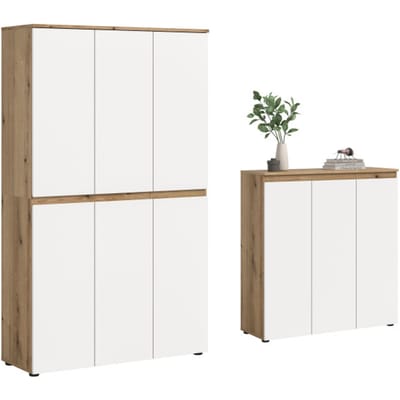 Furnilux Universele kast in -eiken 22 planken en kleiderstang 175x175x37 cm