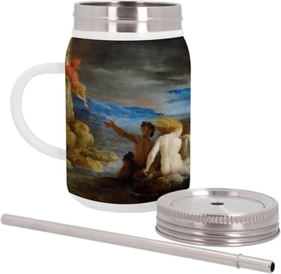 Thermosbeker RVS - Isolatiebeker Drinkfles - Warme Dranken - Dubbelwandige Isolatie - 500 ml - Domenico Fetti