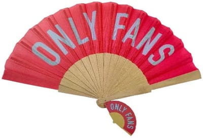 Waaier Only Fans - Rood - handwaaier - festival - voor verkoeling bij tropische temperaturen
