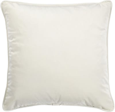 Dutch Decor FINN - Kussenhoes 45x45 cm - velvet - effen kleur - Snow White - wit - met rits - zonder binnenkussen