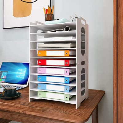 10Tier Office Home Desktop A4 Papier Bestand Organizer Houder Bureau Brief Lade Sorter Document Boek Brievenbus Bill Tijdschrift Plankrek Bureau Organizer voor Thuiskantoor School Klaslokaal |
