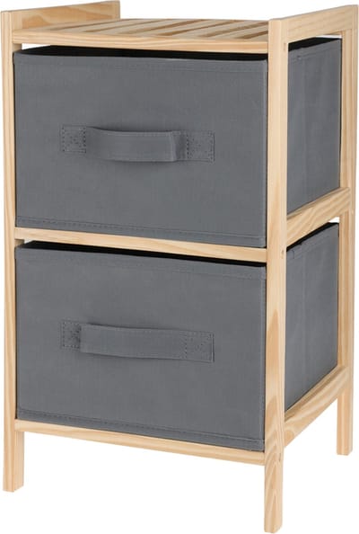BS Opbergkast met 2 Opbergdozen - Grenenhout - 46 x 27.5 cm