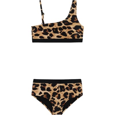 Protest PRTPanter JR - Bikini set Meisjes - Normale pasvorm - Uitneembare vulling - Bruin