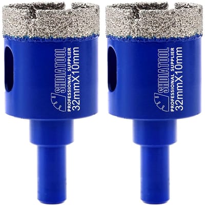 Diamantboor 32 mm voor Tegels, Porselein, Graniet en Marmer - Set van 2