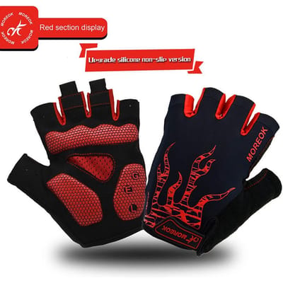 Fietshandschoenen 5mm Gel Pad Mountainbikehandschoenen Ademende fietshandschoenen Antislip Racefietshandschoenen Fietshandschoenen Heren Dames XL rood