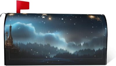Brievenbushoes Magnetisch - Postvak Cover Mailbox Wrap - Huis Decoratie - Waterdicht Oxford Doek - 21 x 18 inch - Zwart
