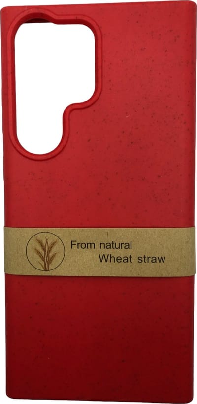Biologisch Afbreekbaar Soft case hoesje - Duurzaam Afbreekbaar Milieuvriendelijk Back Cover - Geschikt voor Samsung Galaxy S22 Ultra / S23 Ultra - Rood