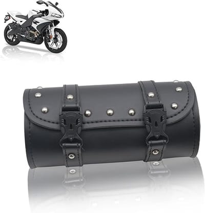 Motorfietstas - Motorfietstas gereedschapstas - Motorfietstas Opbergtas - Waterdicht - Draagbaar - Avontuurlijke buitensport - voor rijbewijzen, handschoenen, mobiele telefoons, sigaretten - zwart - leer