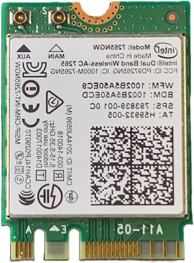 Wifi Adapter - Netwerkkaart Bluetooth - Snelle Internetverbinding - Dual Band AC - M.2 NGFF - Zilver