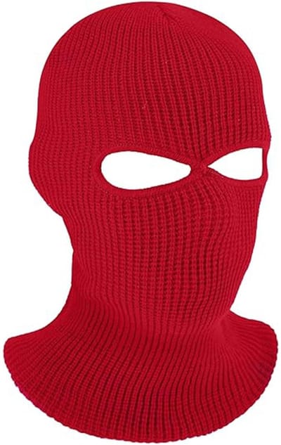 Dailygoods- Skimasker met 2 gaten - Gebreid - Warm en winddicht - Voor mannen/vrouwen - Acrylvezel - Afmetingen 18 x 40 cm - Bivakmuts