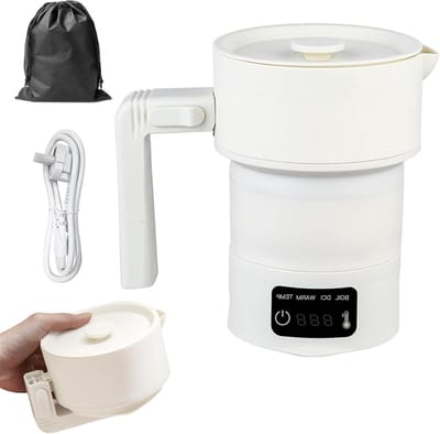 Opvouwbare Waterkoker 600 ml voor Reizen, Kamperen en Thuisgebruik - Snelle Kooktijd van 3 Minuten, Compact en Lichtgewicht